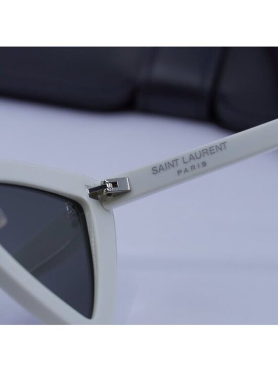 Saint Laurent SL207 JERRY 007 Cat Eye Sunglasses - White/Grey